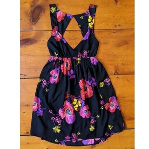 Roxy open back floral sundress - EUC